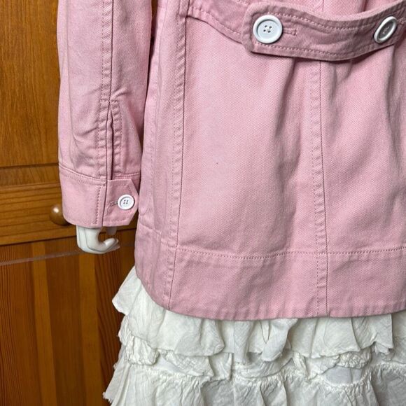 J. Crew Pink Denim Peacoat Sz8 - Picture 7 of 11